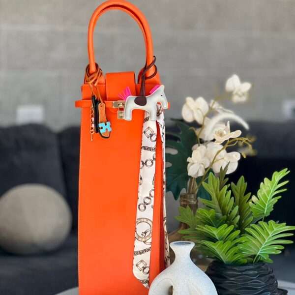 Hookah Bag Orange Leather