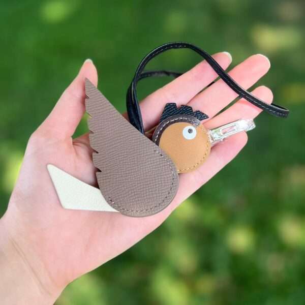 Dark Beige Birdy Charm